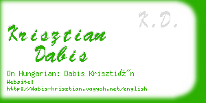 krisztian dabis business card